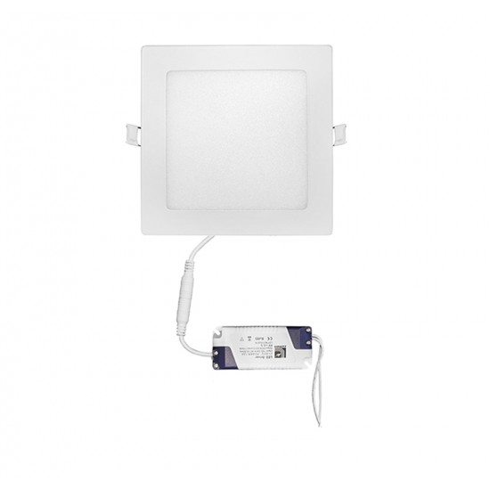 LED ΦΩΤΙΣ.ΨΕΥΔΟΡΟΦΗΣ ΑΛΟΥΜ ΤΕΤΡΑΓΩΝΟ 12W 6300K 120° ΛΕΥΚΟ