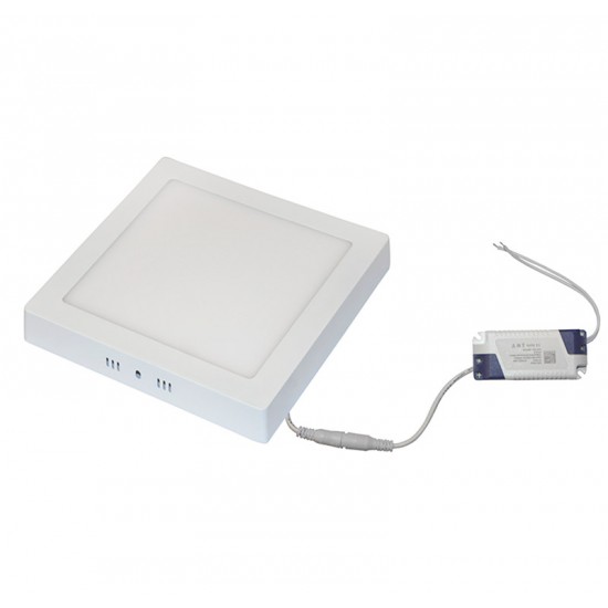 LED ΦΩΤΙΣΤΙΚΟ ΟΡΟΦΗΣ ΑΛΟΥΜΙΝΙΟΥ ΤΕΤΡΑΓΩΝΟ 18W 4000K ΛΕΥΚΟ