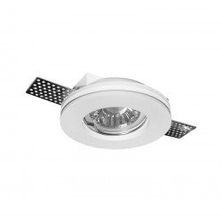 ΣΠΟΤ ΓΥΨΙΝΟ ΨΕΥΔΟΡΟΦΗΣ ΜΟΝΟ ΣΤΡΟΓΓΥΛΟ GU10 ΡΗΧΟ Φ:100 H25mm