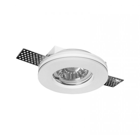 ΣΠΟΤ ΓΥΨΙΝΟ ΨΕΥΔ/ΦΗΣ ΜΟΝΟ ΣΤΡΟΓΓΥΛΟ GU10 ΡΗΧΟ Φ:100 h:25mm