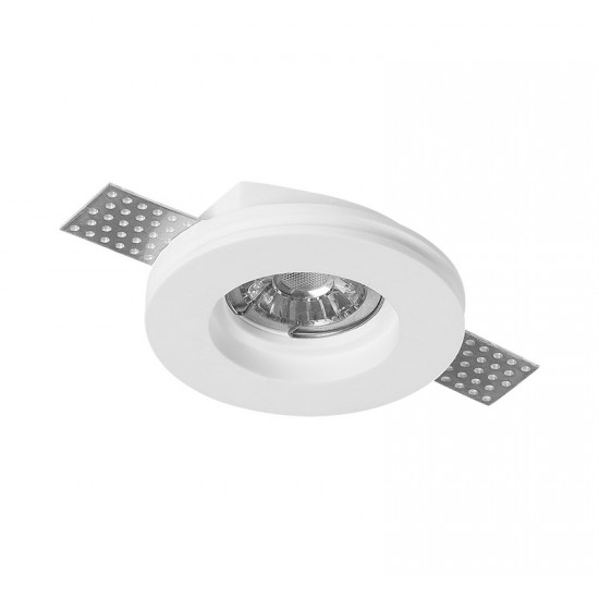 ΣΠΟΤ ΓΥΨΙΝΟ ΨΕΥΔΟΡΟΦΗΣ ΜΟΝΟ ΣΤΡΟΓΓΥΛΟ GU10 Φ:100 h:35mm