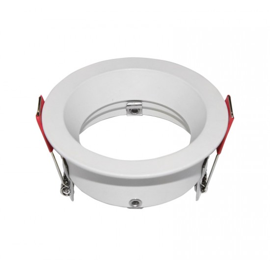 ΣΠΟΤ GU10 ΑΛΟΥΜΙΝΙΟΥ ΣΤΡΟΓΓΥΛΑ ΒΑΘΥ ΣΤΑΘΕΡΟ ΜΙΝΙ ΛΕΥΚΟ