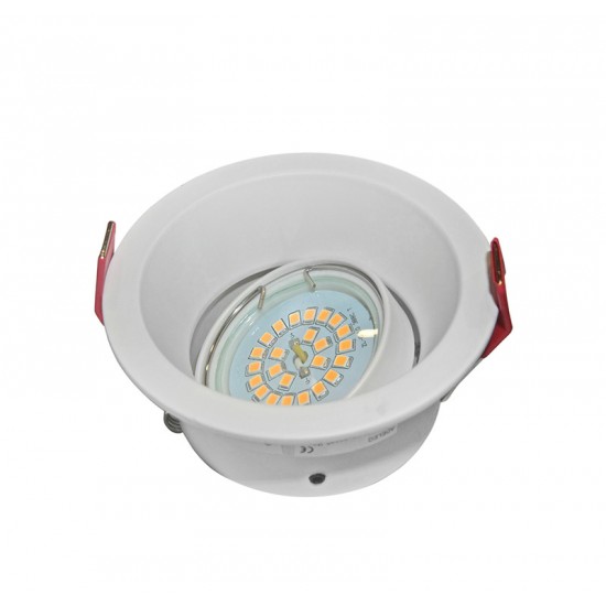ΣΠΟΤ(WL-33090WH)MR16 ΑΛΟΥΜΙΝΙΟΥ ΣΤΡΟΓΓΥΟ ΒΑΘΥ ΚΙΝΗΤΟ ΛΕΥΚΟ