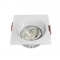ΣΠΟΤ(WL-34090WH)MR16 ΑΛΟΥΜΙΝΙΟΥ ΤΕΤΡΑΓΩΝΟ ΒΑΘΥ ΚΙΝΗΤΟ ΛΕΥΚΟ