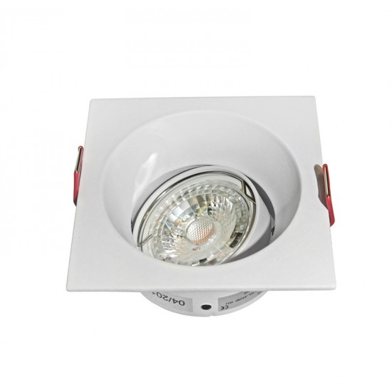 ΣΠΟΤ(WL-34090WH)MR16 ΑΛΟΥΜΙΝΙΟΥ ΤΕΤΡΑΓΩΝΟ ΒΑΘΥ ΚΙΝΗΤΟ ΛΕΥΚΟ