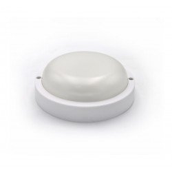 LED ΠΛΑΦΟΝΙΕΡΑ PC ΣΤΡΟΓΓΥΛΗ Φ140mm 8W 4000K IP54 ΛΕΥΚH