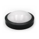 LED ΠΛΑΦΟΝΙΕΡΑ PC ΣΤΡΟΓΓΥΛΗ Φ230mm 18W 4000K IP65 ΜΑΥΡΗ