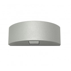 LED ΦΩΤ.ΔΙΠΛΟ ΗΜΙΚΥΚΛΙΟ ΕΠΙΤΟΙΧΟ ΑΛΟΥΜΙΝ 3.3W ΘΕΡΜΟ ΓΚΡΙ