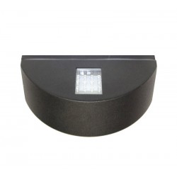 LED ΦΩΤ.ΔΙΠΛΟ ΗΜΙΚΥΚΛΙΟ ΕΠΙΤΟΙΧΟ ΑΛΟΥΜΙΝ 3.3W ΨΥΧΡΟ ΜΑΥΡΟ