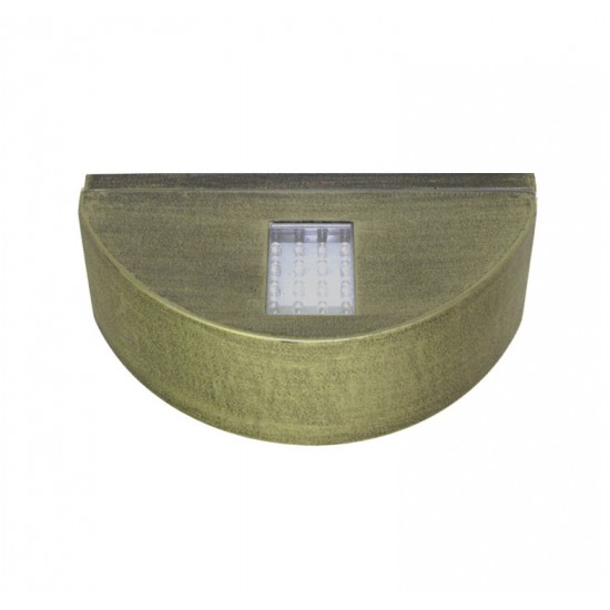 LED ΦΩΤ.ΔΙΠΛΟ ΗΜΙΚΥΚΛΙΟ ΕΠΙΤΟΙΧΟ ΑΛΟΥΜΙΝ 3.3W ΨΥΧΡΟ ΡΟΥΣΤΙΚ