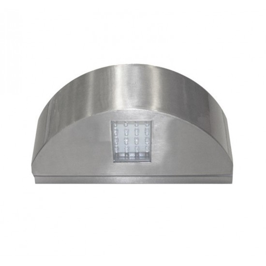 LED ΦΩΤ.ΔΙΠΛΟ ΗΜΙΚΥΚΛΙΟ ΕΠΙΤΟΙΧΟ ΑΛΟΥΜΙΝ 3.3W ΜΠΛΕ ΣΑΤΙΝΕ