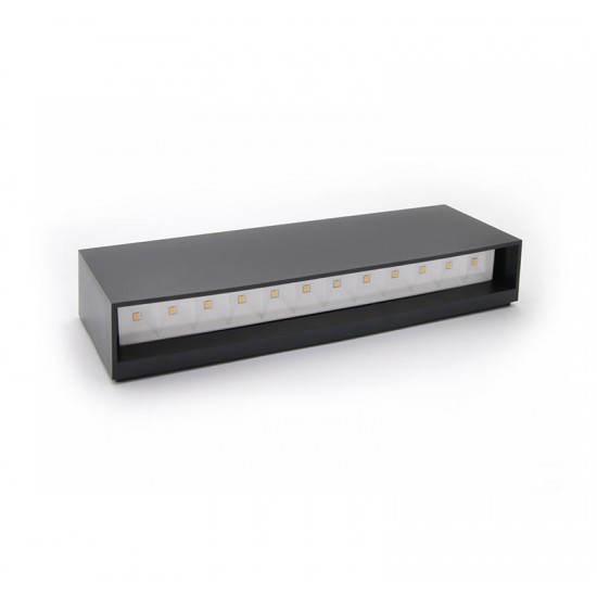 LED ΦΩΤΙΣΤ.PC ΟΡΘΟΓΩΝΙΟ ΜΟΝΗΣ ΚΑΤ/ΗΣ 6W 3000Κ IP65 ΓΡΑΦΙΤΗΣ