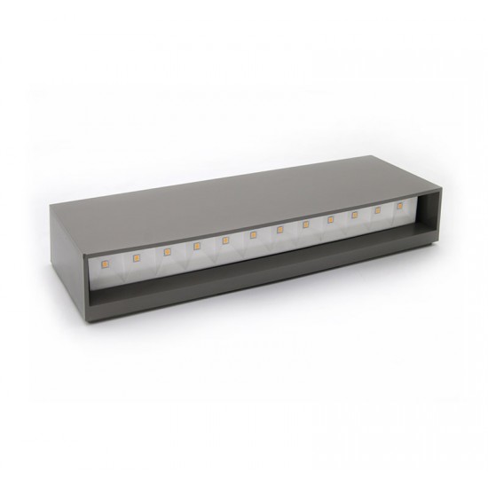 LED ΦΩΤΙΣΤ.PC ΟΡΘΟΓΩΝΙΟ ΜΟΝΗΣ ΚΑΤ/ΗΣ 6W 3000Κ IP65 ΓΚΡΙ