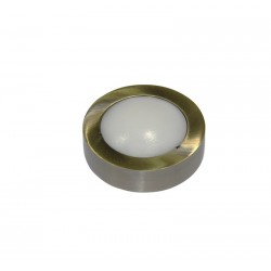 LED ΦΩΤΙΣΤIKO ΑΛΟΥΜΙΝ. ΕΠΙΤΟΙΧΟ ΣΤΡΟΓΓΥΛΟ 0.3W ΨΥΧΡΟ ΑΝΤΙΚΕ