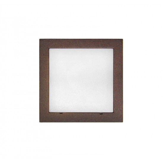 LED ΦΩΤΙΣΤ.ΑΛΟΥΜΙΝΙΟΥ ΕΠΙΤΟΙΧΟ TETΡΑΓΩΝΟ 1W ΘΕΡΜΟ ΣΚΟΥΡΙΑ