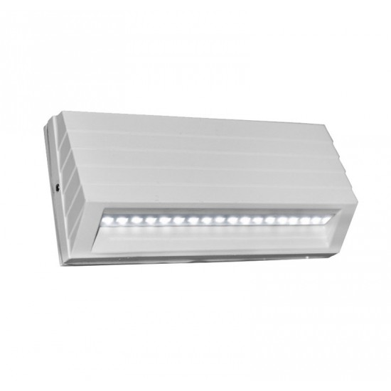 LED ΦΩΤΙΣΤΙΚΟ ΑΛΟΥΜΙΝΙΟΥ ΕΞΩΤΕΡΙΚΟ ΚΥΡΤΟ 3.2W ΨΥΧΡΟ ΛΕΥΚΟ