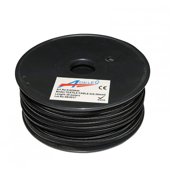 ΚΑΛΩΔΙΟ ΚΟΡΔΟΝΙ ΔΙΑΚΟΣΜΗΤΙΚΟ 2x0.50mm² 30M ΜΑΥΡΟ ΚΑΛΩΔΙΟ ΚΟΡΔΟΝΙ ΔΙΑΚΟΣΜΗΤΙΚΟ 2x0.50mm² 30M ΜΑΥΡΟ