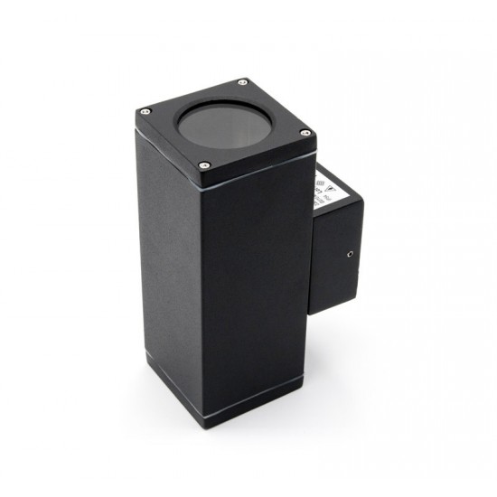 ΣΠΟΤ ΑΛΟΥΜ ΔΙΠΛΗΣ ΚΑΤΕΥΘ.ΤΕΤΡΑΓΩΝ.63x63mmΕΠΙΤΟΙΧ.GU10 ΜΑΥΡΟ