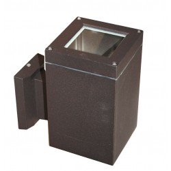 ΣΠΟΤ ΑΛΟΥΜ ΜΟΝΗΣ ΚΑΤΕΥΘΥΝ.ΤΕΤΡΑΓ.ΕΠΙΤΟΙΧΟ D108mm Ε27 ΣΚΟΥΡΙΑ