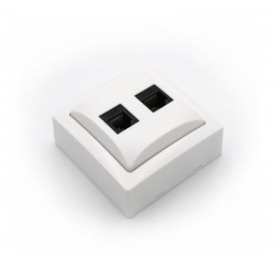 ΠΡΙΖΑ ΤΗΛ./ΔΙΚΤΥΟΥ ΔΙΠΛΗ RJ11&RJ45 Cat.5e IP20 ΛΕΥΚΗ