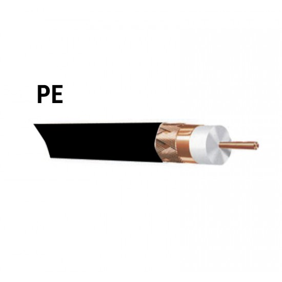 ΚΑΛΩΔΙΟ TV ΔΟΡΥΦΟΡΙΚΟ ΧΑΛΚΟΥ Πλεγμ&Φύλ.CU 75Ω PE ΜΑΥΡΟ 500μ