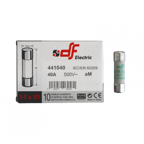 ΦΥΣΙΓΓΙΑ ΚΥΛΙΝΔΡΙΚΑ 14x51mm 40Α aM