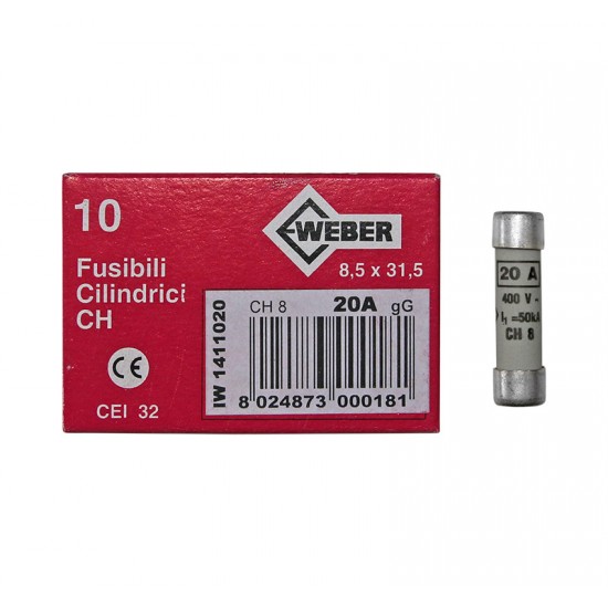 ΦΥΣΙΓΓΙΑ ΚΥΛΙΝΔΡΙΚΑ 8.5x31.5mm 20Α gG DF ΦΥΣΙΓΓΙΑ ΚΥΛΙΝΔΡΙΚΑ 8.5x31.5mm 20Α gG DF