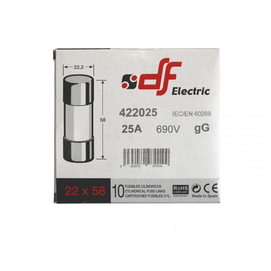 ΦΥΣΙΓΓΙΑ ΚΥΛΙΝΔΡΙΚΑ 22x58mm 25Α Gg