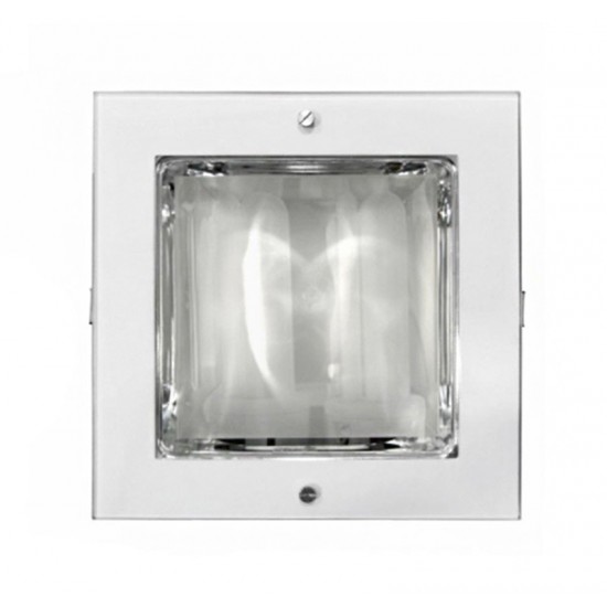 ΦΩΤ.ΨΕΥΔΟΡ.ΤΕΤΡΑΓΩΝ.ΓΥΑΛΙ ΑΜΜΟΒ.E27 2x20W ΛΕΥΚΟ(WL-2377)WH