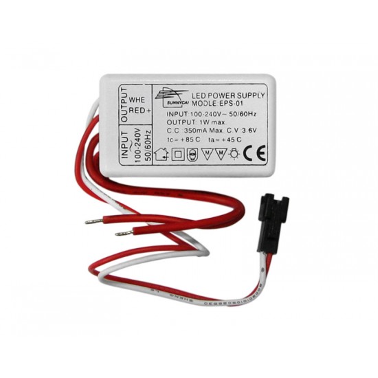 ΤΡΟΦΟΔΟΤΙΚΟ 230V/3.6V 350mA ΓΙΑ LED ΙΣΧΥΟΣ 1W ΤΡΟΦΟΔΟΤΙΚΟ 230V/3.6V 350mA ΓΙΑ LED ΙΣΧΥΟΣ 1W