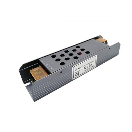 ΤΡΟΦΟΔΟΤΙΚΟ ΜΕΤΑΛΛΙΚΟ SLIM 12V DC 24W IP20 PRO ΤΡΟΦΟΔΟΤΙΚΟ ΜΕΤΑΛΛΙΚΟ SLIM 12V DC 24W IP20 PRO