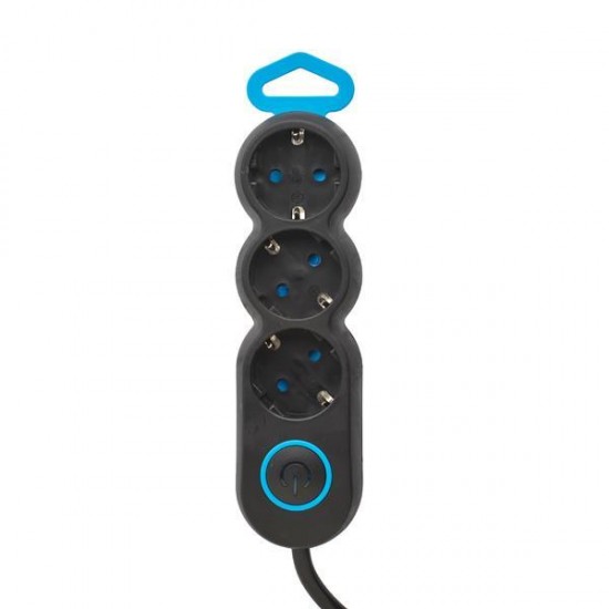 ΠΟΛΥΠΡΙΖΟ 3 ΘΕΣΕΩΝ ΜΕ ΚΑΛΩΔΙΟ ΟΒΑΛ ΚΑΙ ΔΙΑΚΟΠΤΗ 3X1,5mm 1,5m ΜΑΥΡΟ ΜΕ ΠΡΟΣΤΑΣΙΑ ΕΠΑΦΩΝ