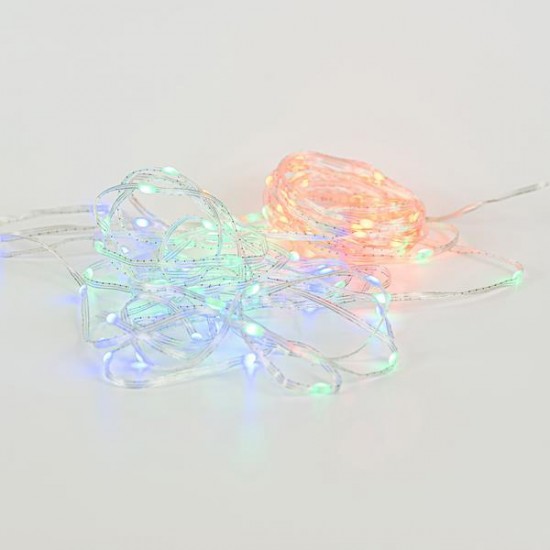 ΣΕΙΡΑ, 100 SMART MINI LED, USB, ΔΙΑΧΕΙΡΙΣΗ ΠΡΟΓΡΑΜΜΑΤΟΣ ΜΕ ΕΦΑΡΜΟΓΗ, ΜΕ ΤΗΛΕΧΕΙΡΙΣΤΗΡΙΟ, ΔΙΑΦΑΝΟ ΚΑΛΩΔΙΟ ΠΛΑΚΕ, RGB LED, ΑΝΑ 10cm, ΠΡΟΕΚΤΑΣΗ ΠΑΡΟΧΗΣ 2m, IP20