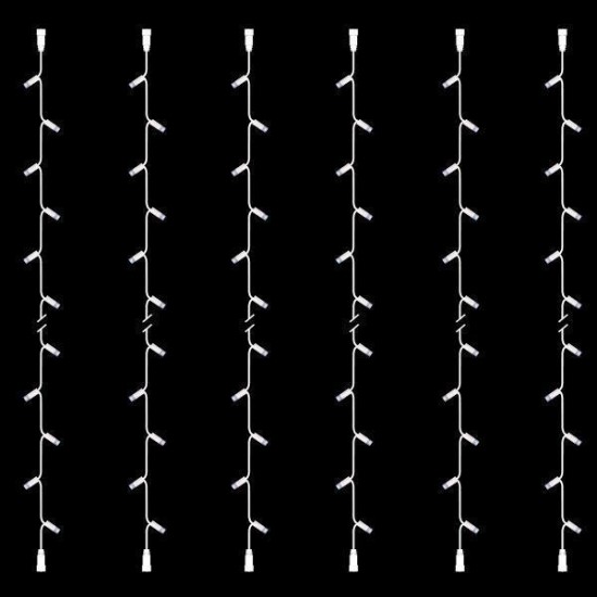 ΣΕΙΡΑ, DIY, 30 LED, ΛΕΥΚΟ ΚΑΛΩΔΙΟ ΚΑΟΥΤΣΟΥΚ, ΜΕ ΕΠΕΚΤΑΣΗ, 2 ΚΟΝΕΚΤΟΡΕΣ,  ΛΕΥΚO LED, ΣΕΤ 6ΤΜΧ, ΑΝΑ 10cm, ΙΡ65