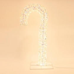 ΦΩΤΙΖΟΜΕΝΟ ΜΠΑΣΤΟΥΝΙ ΙΡΙΔΙΖΟΝ 74cm, 600 LED, 4,5V ΜΕΤΑΣΧΗΜΑΤΙΣΤΗ, TIMER, ΑΣΗΜΙ ΧΑΛΚΙΝΟ ΚΑΛΩΔΙΟ, ΘΕΡΜΟ ΛΕΥΚΟ LED, ΠΡΟΕΚΤΑΣΗ ΠΑΡΟΧΗΣ 5m, IP44