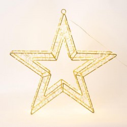 ΑΣΤΕΡΙ ΦΩΤΙΖΟΜΕΝΟ 50cm, 1200 LED, 31V ΜΕΤΑΣΧΗΜΑΤΙΣΤΗ, TIMER, ΜΠΡΟΝΖΕ ΜΕΤΑΛΛΙΚΟΣ ΣΚΕΛΕΤΟΣ, ΜΠΡΟΝΖΕ ΧΑΛΚΙΝΟ ΚΑΛΩΔΙΟ, ΘΕΡΜΟ LED, ΠΡΟΕΚΤΑΣΗ ΠΑΡΟΧΗΣ 5m, IP44