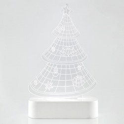 ΔΕΝΤΡΟ PLEXI GLASS, ΦΩΤΙΖΟΜΕΝΟ, 5 LED, ΜΠΑΤΑΡΙΑΣ, 13x5,5x22,5cm