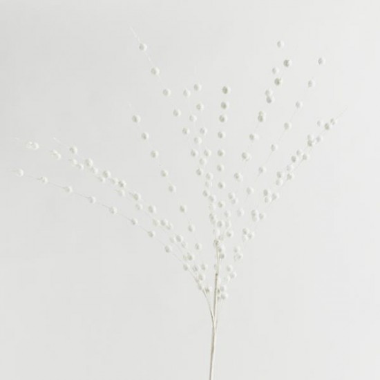 ΚΛΑΔΙ, ΛΕΥΚΟ, ΜΕ ΓΚΛΙΤΕΡ ΠΕΡΛΕΣ, 150cm