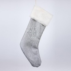 ΚΑΛΤΣΑ, ΑΣΗΜΙ ΜΕ ΛΕΥΚΕΣ ΠΕΡΛΕΣ, 25x45cm