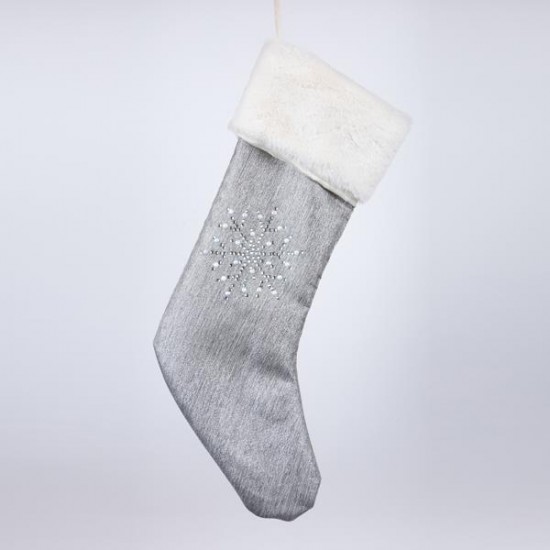 ΚΑΛΤΣΑ, ΑΣΗΜΙ ΜΕ ΛΕΥΚΕΣ ΠΕΡΛΕΣ, 25x45cm