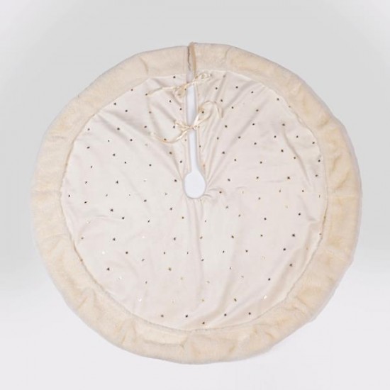 ΠΟΔΙΑ ΔΕΝΤΡΟΥ, ΜΠΕΖ ΒΕΛΟΥΔΟ ΜΕ ΧΡΥΣΑ ΑΣΤΕΡΑΚΙΑ, 90cm