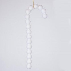 ΜΠΑΣΤΟΥΝΑΚΙ ΒΕΛΟΥΔΙΝΟ, ΛΕΥΚΟ, 33cm