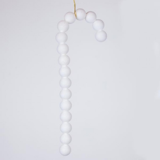 ΜΠΑΣΤΟΥΝΑΚΙ ΒΕΛΟΥΔΙΝΟ, ΛΕΥΚΟ, 33cm