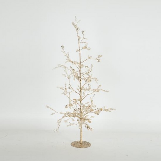 ΔΙΑΚΟΣΜΗΤΙΚΟ ΔΕΝΤΡΑΚΙ ΜΕ ΚΡΥΣΤΑΛΛΑΚΙΑ, ΣΑΜΠΑΝΙ, 55cm