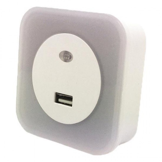 ΦΩΤΑΚΙ ΝΥΚΤΟΣ LED 1.5W 2700Κ 220-240V ΜΕ USB ΚΑΙ ΦΩΤΟΚΥΤΤΑΡΟ ΦΩΤΑΚΙ ΝΥΚΤΟΣ LED 1.5W 2700Κ 220-240V ΜΕ USB ΚΑΙ ΦΩΤΟΚΥΤΤΑΡΟ