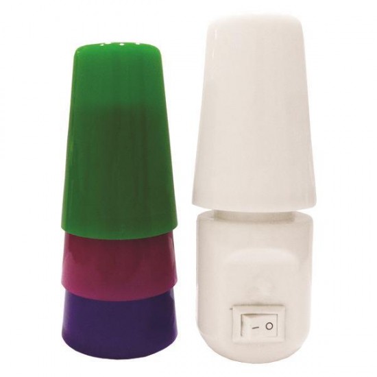 ΦΩΤΑΚΙ ΝΥΚΤΟΣ ΜΕ ΔΙΑΚΟΠΤΗ LED 2700K 4 ΧΡΩΜΑΤΑ 1W ΦΩΤΑΚΙ ΝΥΚΤΟΣ ΜΕ ΔΙΑΚΟΠΤΗ LED 2700K 4 ΧΡΩΜΑΤΑ 1W