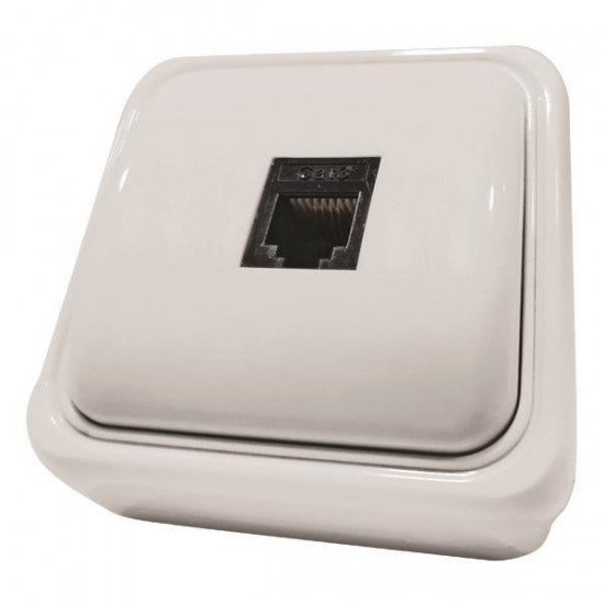 ΠΡΙΖΑ ΜΙΝΙ ΤΗΛΕΦΩΝΟΥ ΜΟΝΗ RJ11 6P4C ΛΕΥΚΗ IP20 ΠΡΙΖΑ ΜΙΝΙ ΤΗΛΕΦΩΝΟΥ ΜΟΝΗ RJ11 6P4C ΛΕΥΚΗ IP20