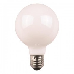 ΛΑΜΠΑ LED ΓΛΟΜΠΟ G125 CROSSED FILAMENT 8W Ε27  4000K 220-240V MILKY