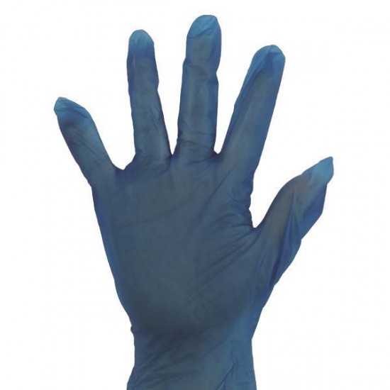 ΓΑΝΤΙΑ ΒΙΝΥΛΙΟΥ ΜΙΑΣ ΧΡΗΣΗΣ ΧΩΡΙΣ ΠΟΥΔΡΑ ΜΠΛΕ ΜΕΓΕΘΟΣ XL 100ΤΕΜ