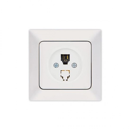 ΠΡΙΖΑ ΤΗΛΕΦΩΝΟΥ MONH RJ 11 ΛΕΥΚΗ ΠΡΙΖΑ ΤΗΛΕΦΩΝΟΥ MONH RJ 11 ΛΕΥΚΗ